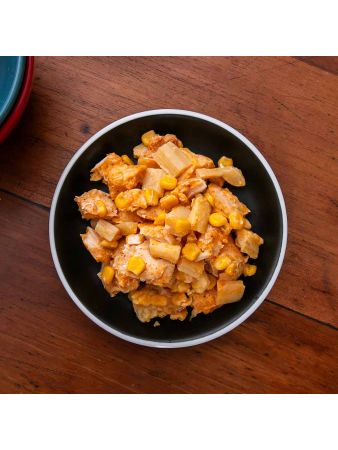 Porção de Frango com Milho e Pupunha